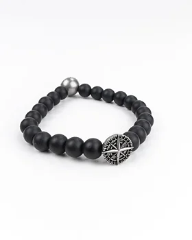 Jernhest - Armband Pärlor - Diego - Svart