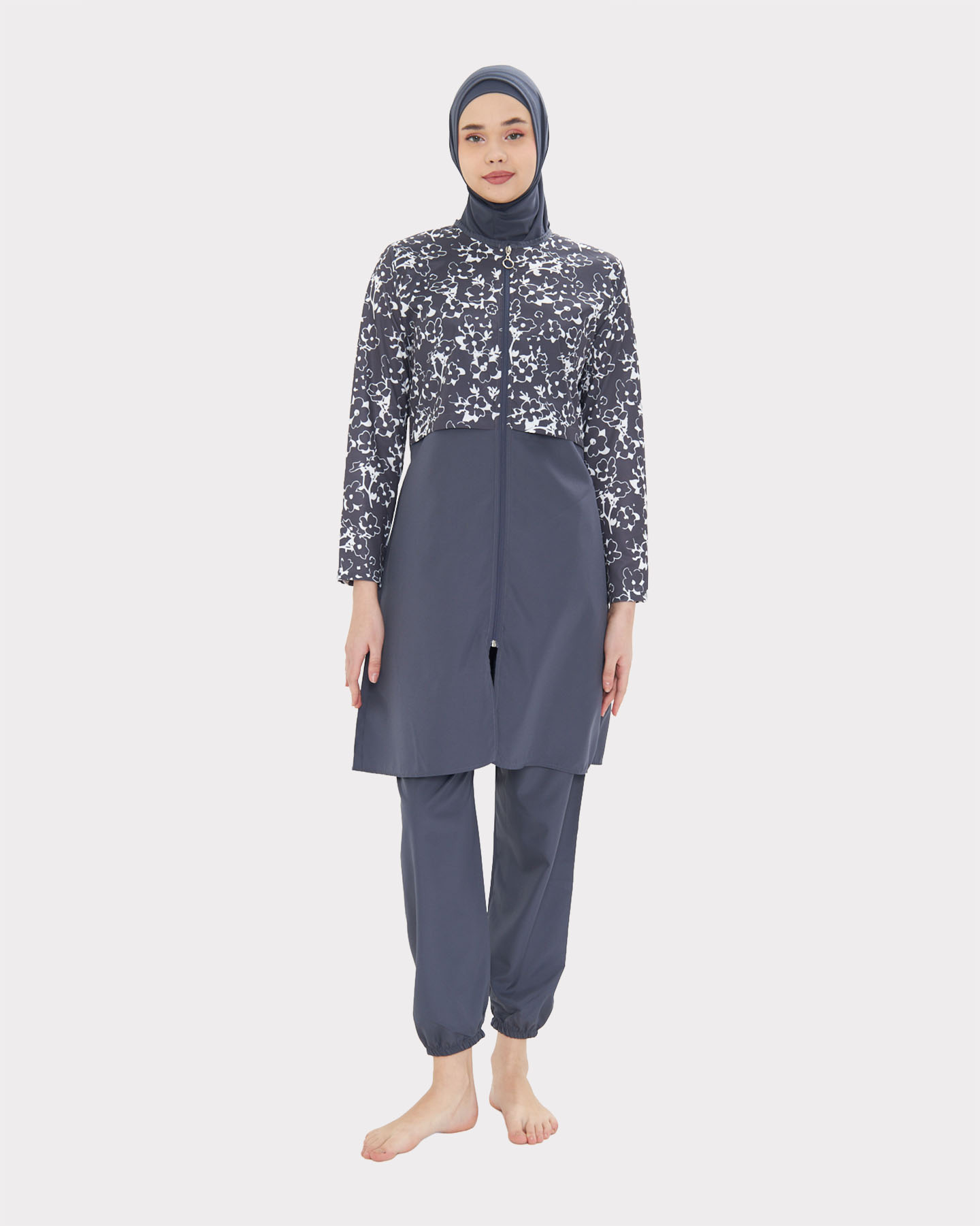Muslim Swimsuit with hijab - Gray