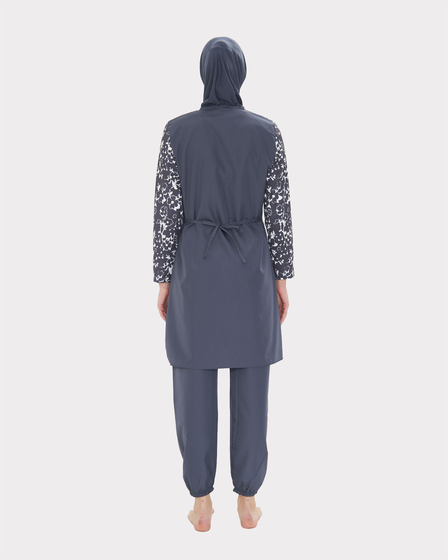 Muslim Swimsuit with hijab - Gray - 4