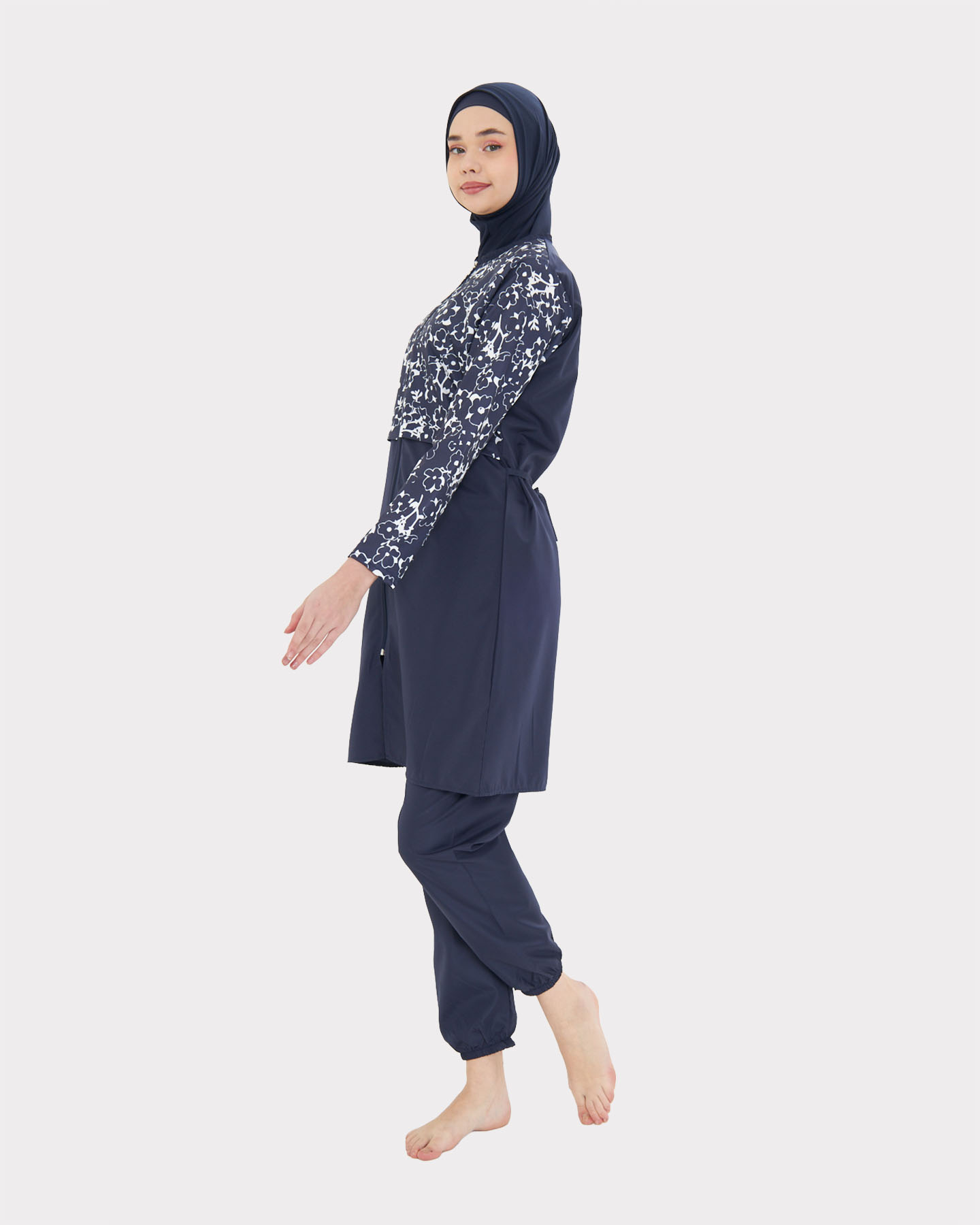 Muslim Swimsuit with hijab - Midnight Blue - 3