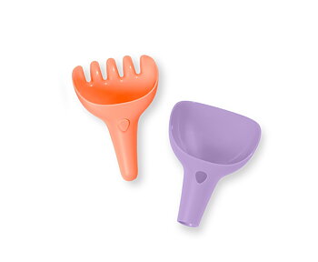 Kratta och spade lila/orange