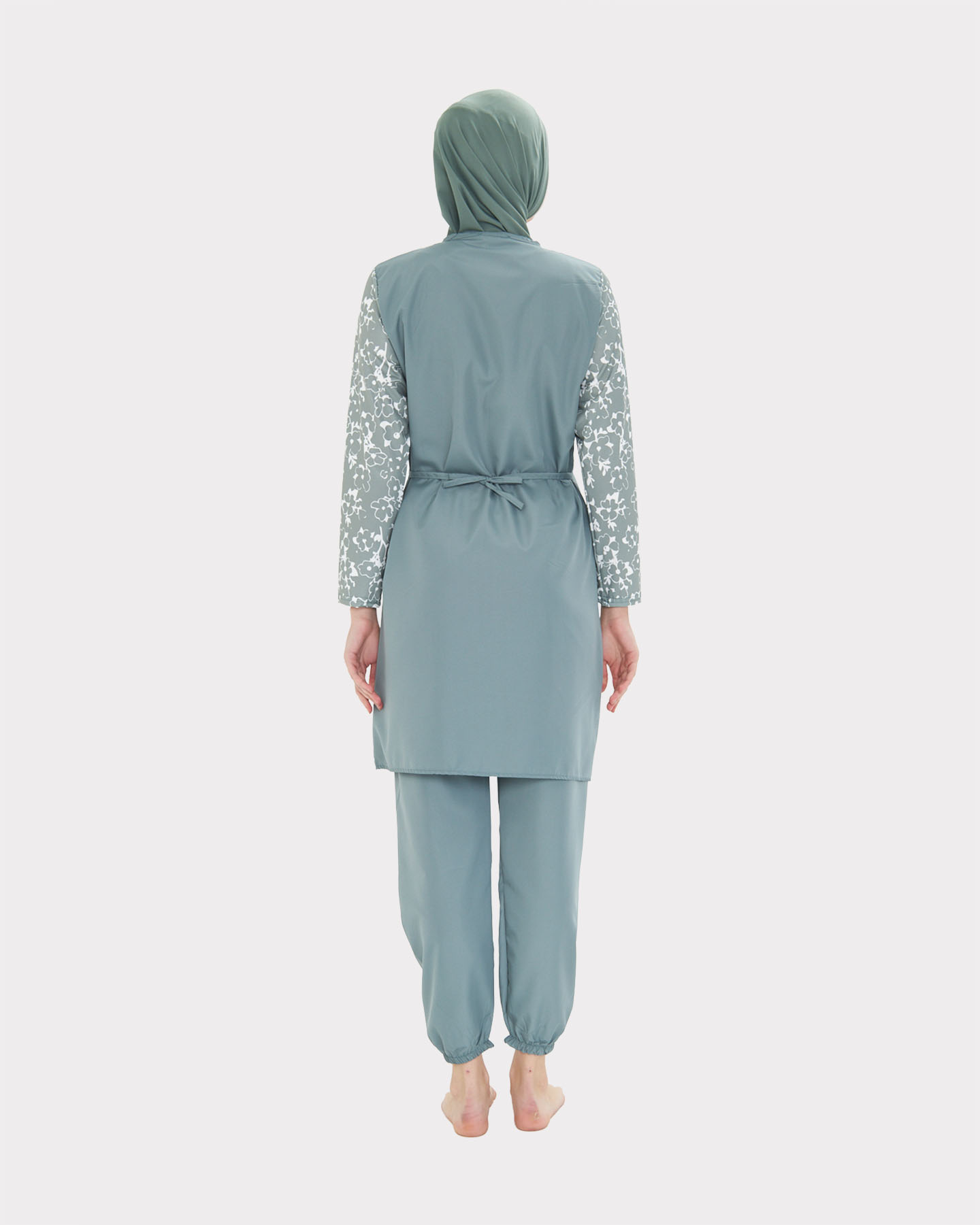 Muslim Swimsuit with hijab - Green - 4