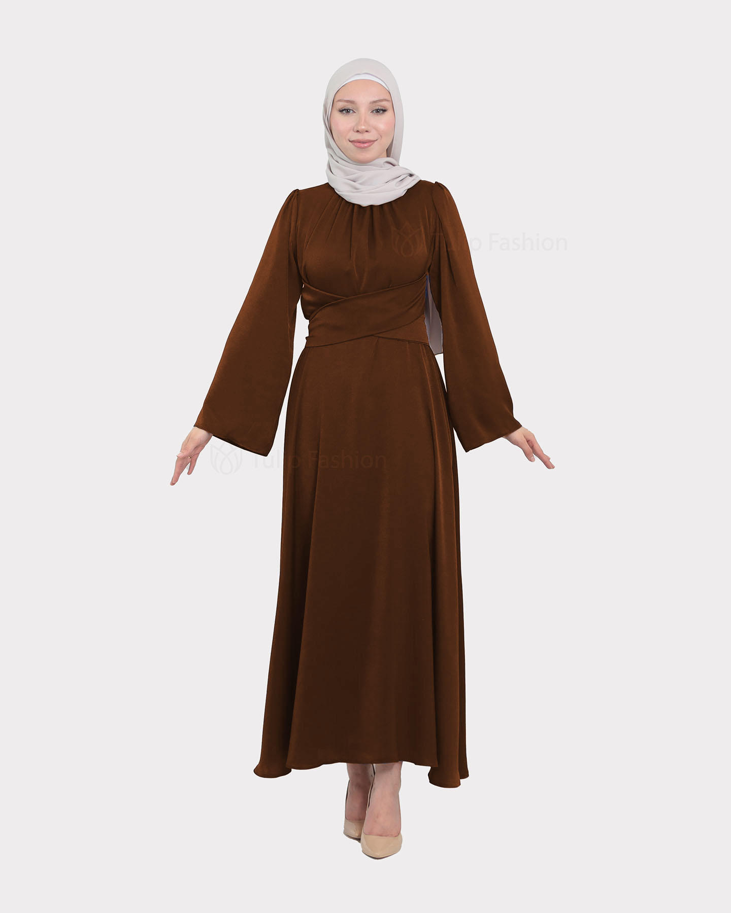Party dress - Brown
