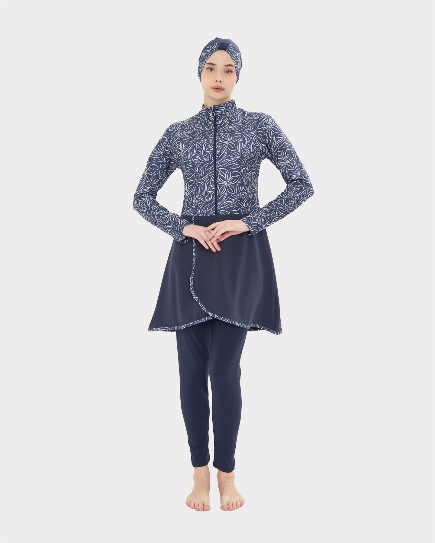 Muslim Swimsuit with hijab - Midnight Blue