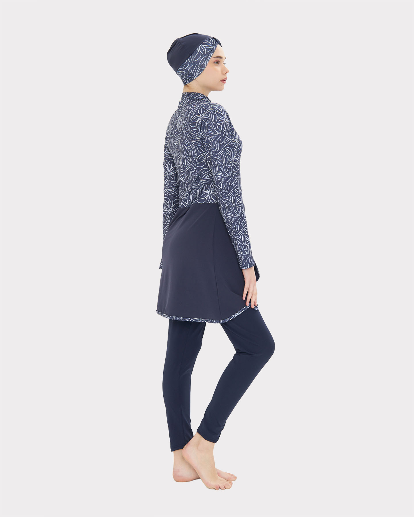 Muslim Swimsuit with hijab - Midnight Blue - 3