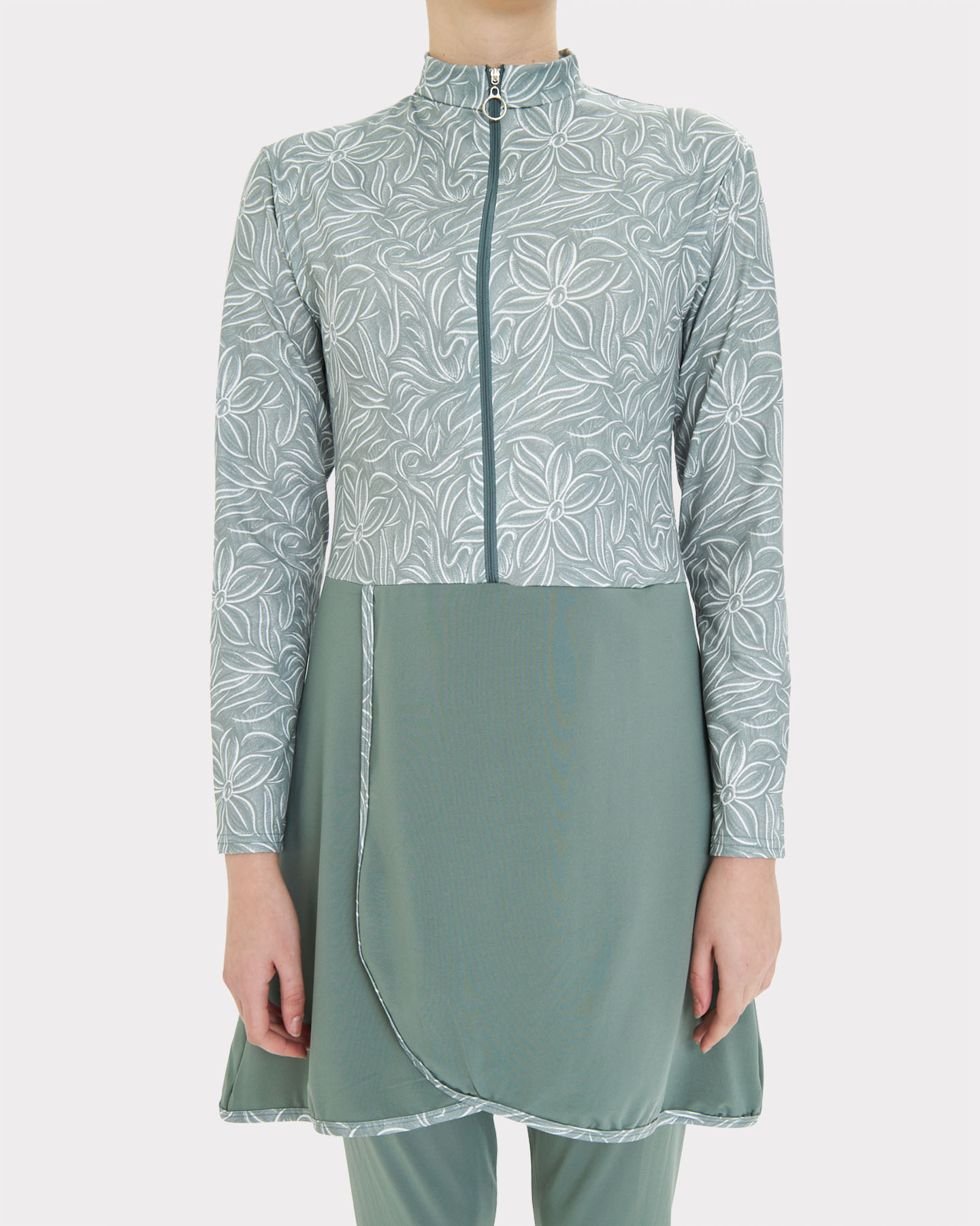 Muslim Swimsuit with hijab - Green - 5