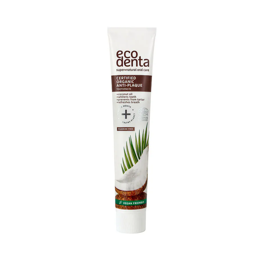 Organic Anti-Plaque Toothpaste With Coconut Oil 75ml Ecodenta