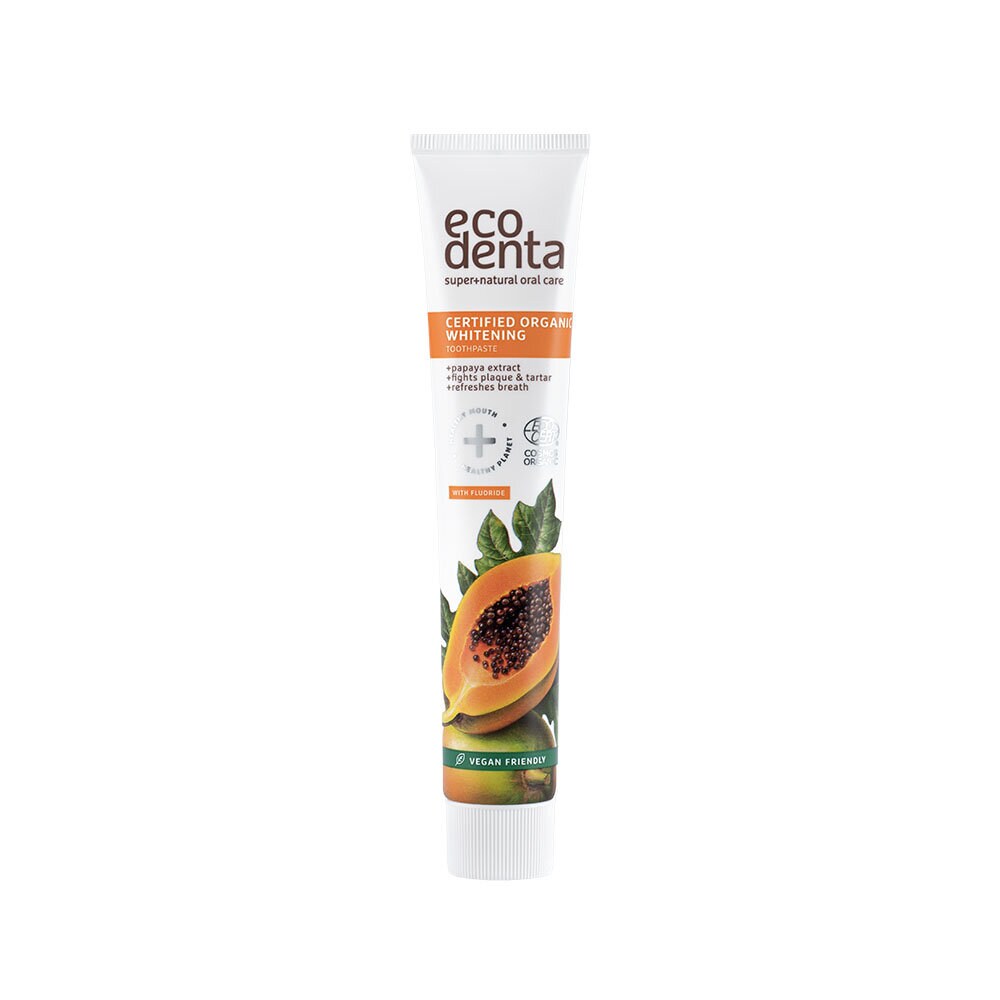 Organic Whitening Toothpaste With Papaya Extract 75ml Ecodenta