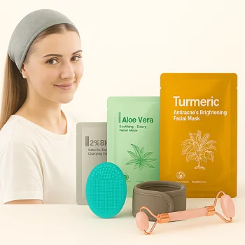 Ihonhoitosetti puhtaan ja kosteutetun ihon saavuttamiseen