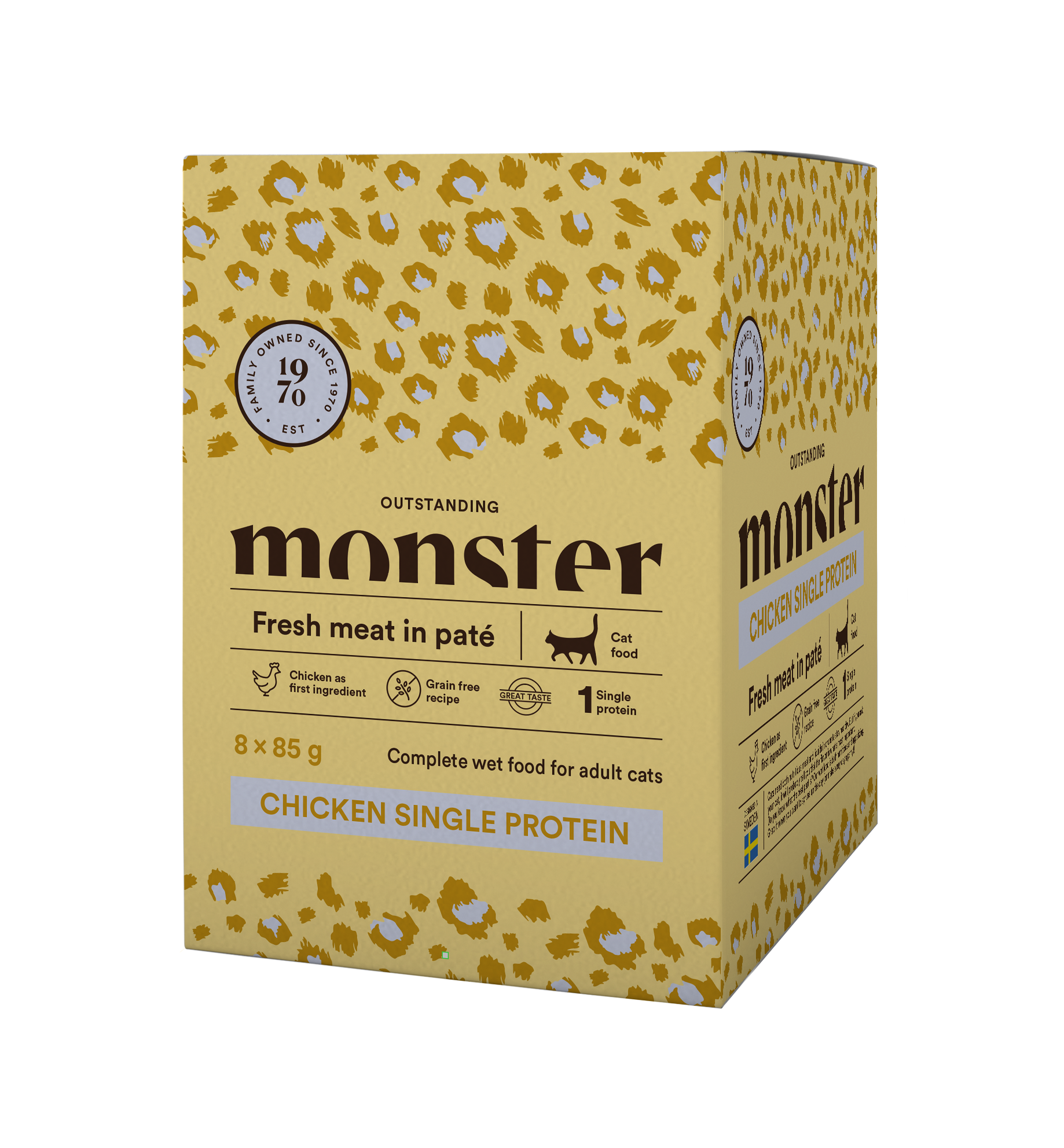 Monster Cat Pouches Adult Chicken 8-pack