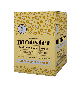 Monster Cat Pouches Adult Chicken 8-pack