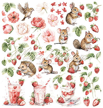 MAJA DESIGN -Strawberry thief - 12x12" Collection pack