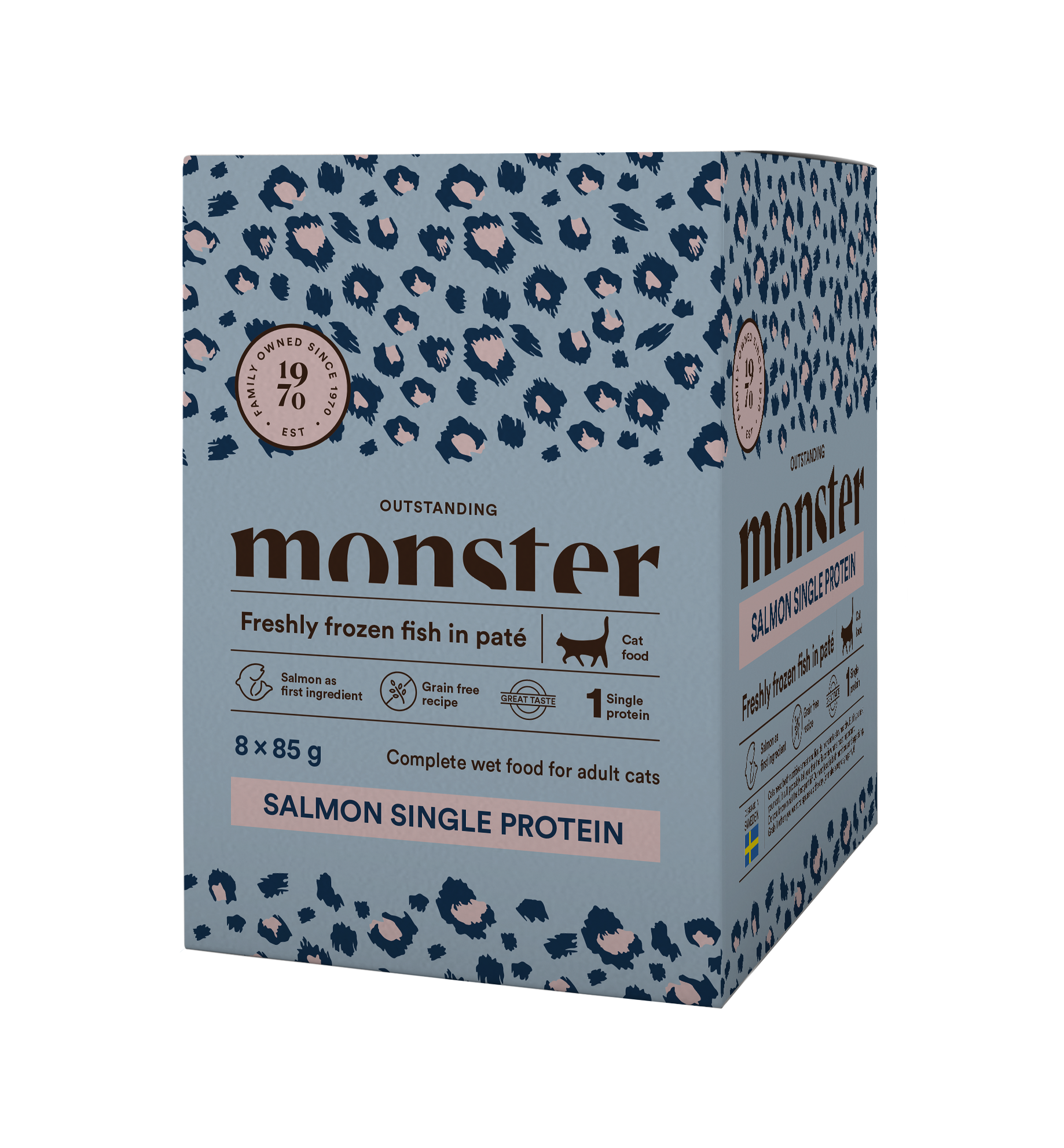 Monster Cat Pouches Adult Salmon 8-pack