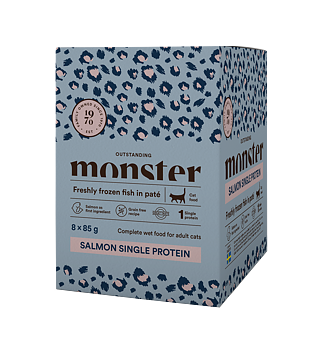 Monster Cat Pouches Adult Salmon 8-pack