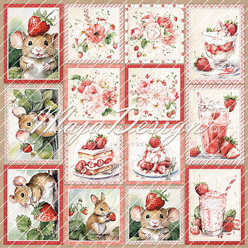 MAJA DESIGN -Strawberry thief - Cut-out-cards