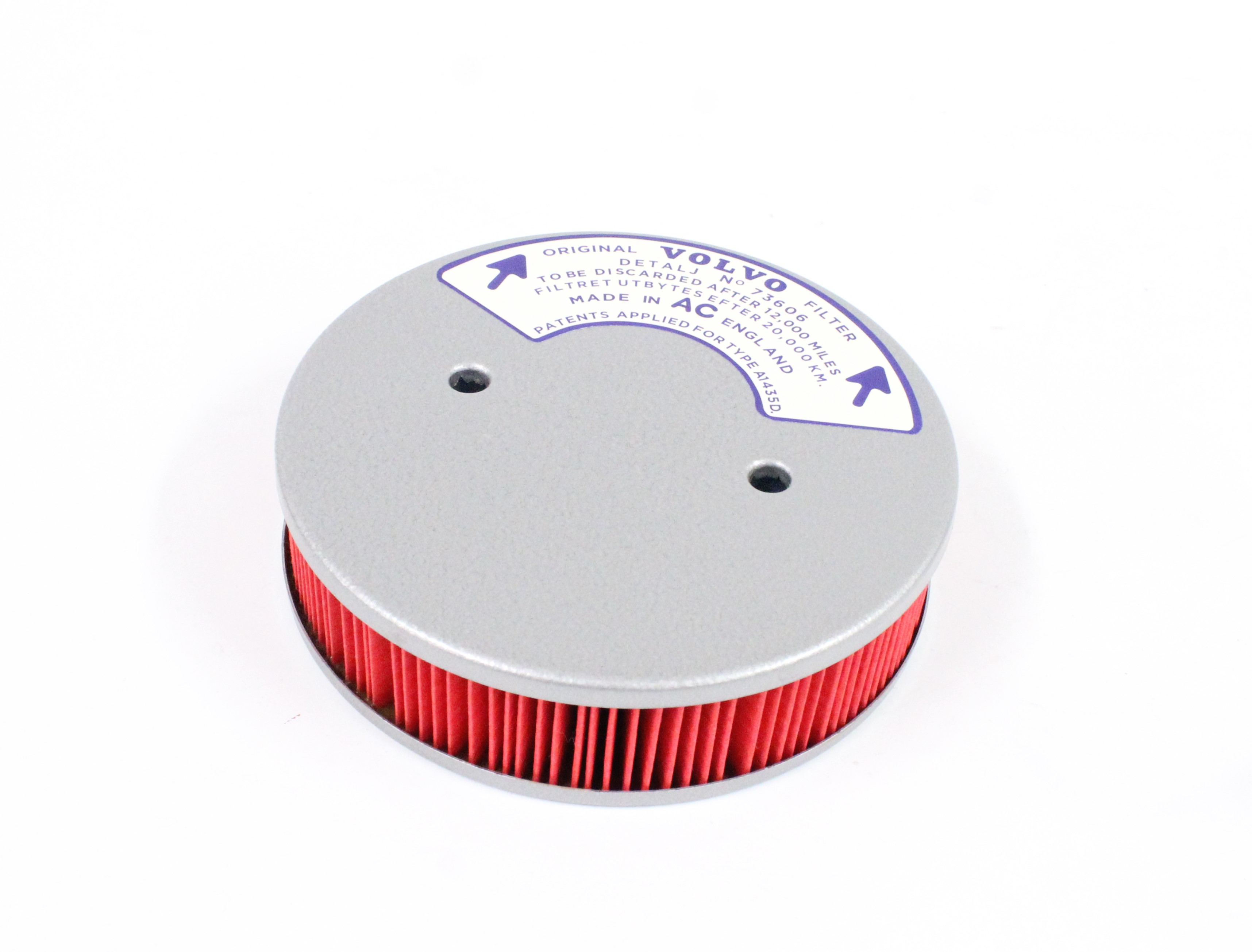 Air filter, SU HS6 1961-66 (2-bolt) Hammerite/red