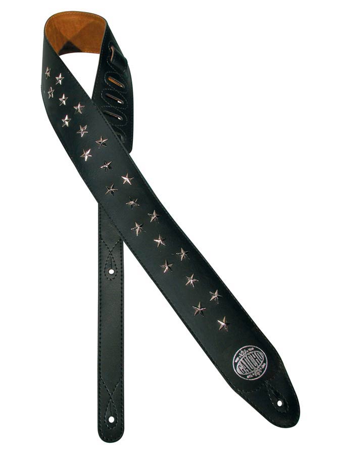 Gaucho Biker Series shoulder strap guitar black with stars
