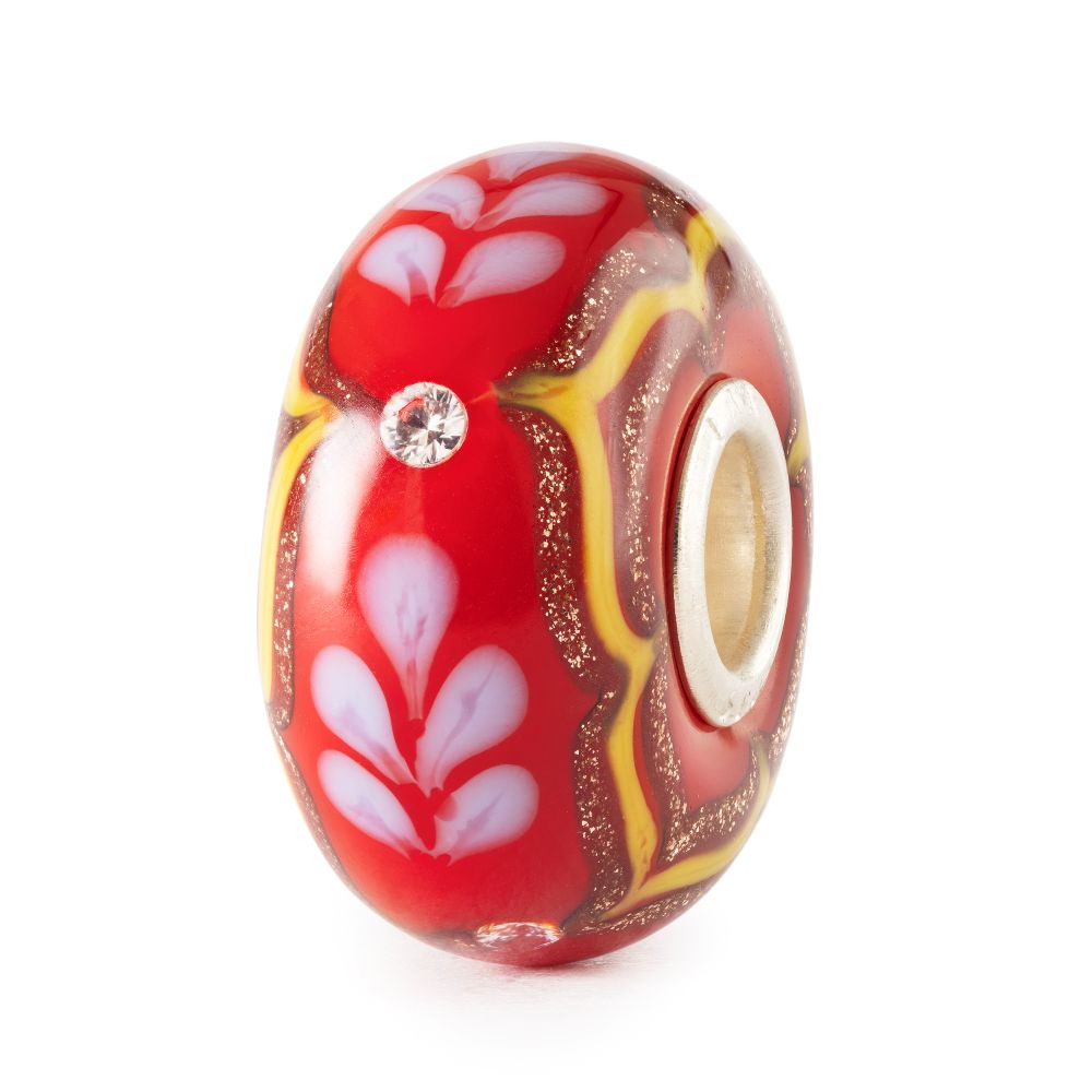 Trollbeads Crimson Silk Brilliance glaskula