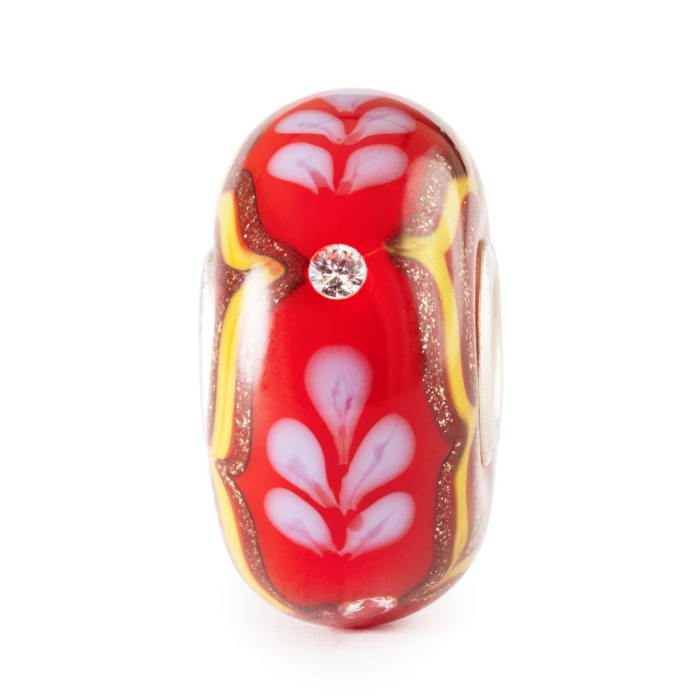 Trollbeads Crimson Silk Brilliance glaskula - 2