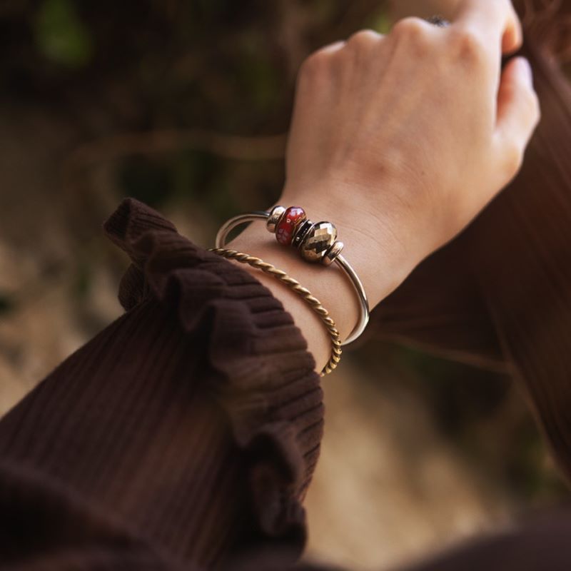 Trollbeads Crimson Silk Brilliance glaskula - 3