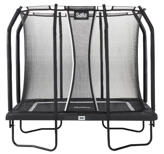 Salta Premium Black Edition rektangulär Ø305x214 cm inkl. skyddsnät Svart m. omlottingång