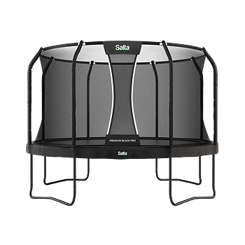 Salta Premium Black Pro ⌀ 380 cm inkl. skyddsnät Svart med omlottingång - INKL FRAKT!