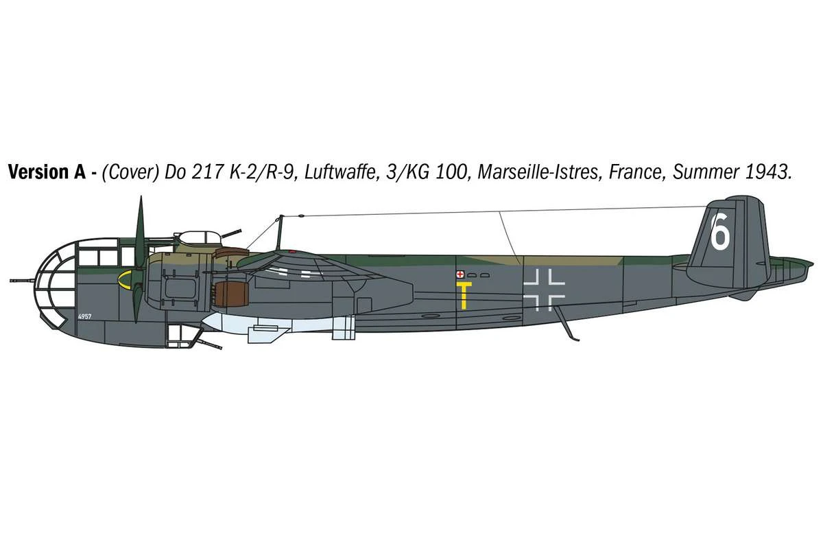 Dornier Do 217 K1/K2 m. Fritz-X styrda bomber 1/72 - 3