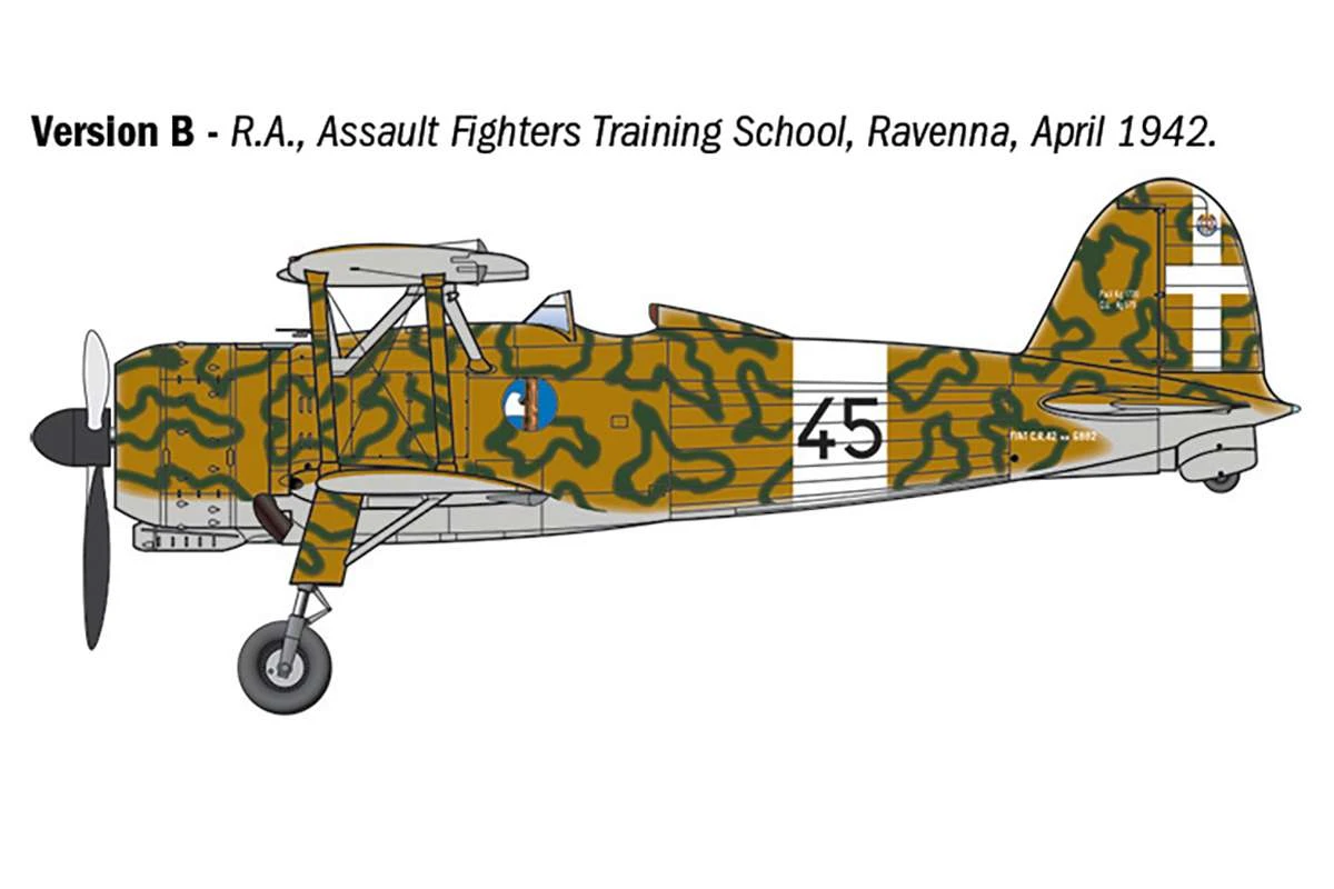 FIAT CR.42 Falco Anfalls-/Nattjaktplan 1/48 - 4