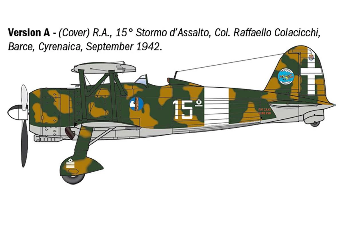 FIAT CR.42 Falco Anfalls-/Nattjaktplan 1/48 - 3