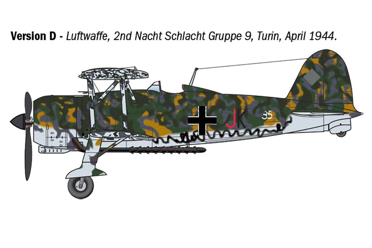 FIAT CR.42 Falco Anfalls-/Nattjaktplan 1/48 - 6