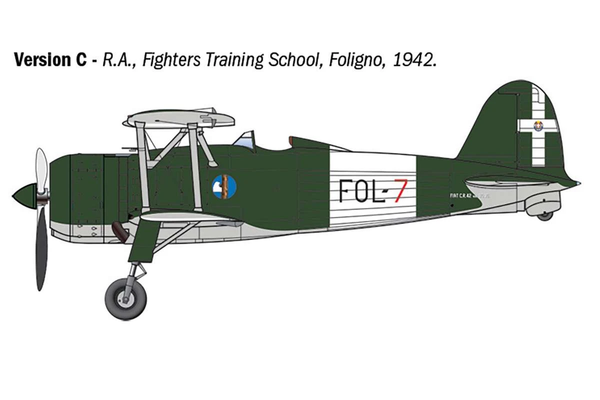 FIAT CR.42 Falco Anfalls-/Nattjaktplan 1/48 - 5