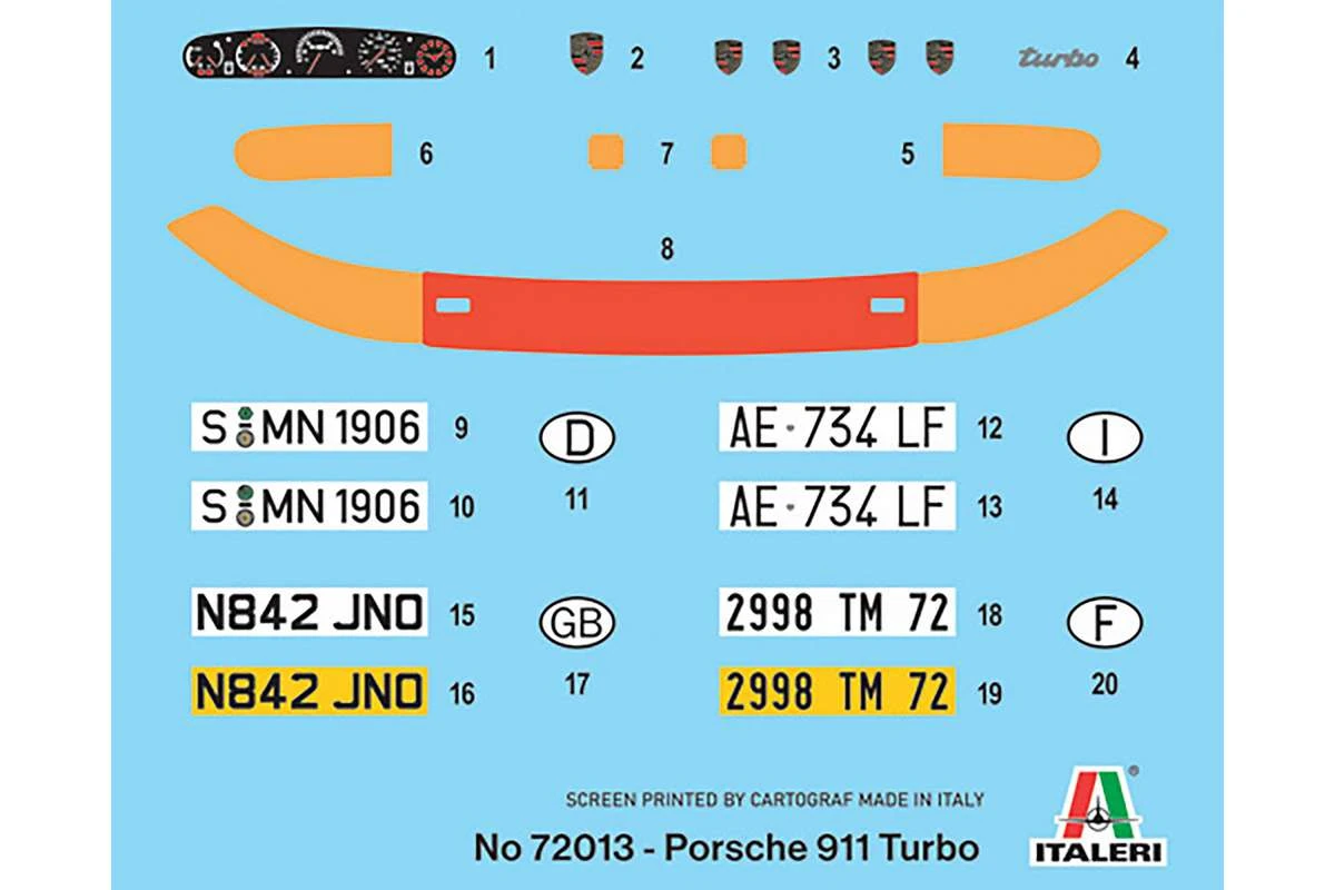 Komplett modellset: Porsche 911 Turbo 1/24 - 2