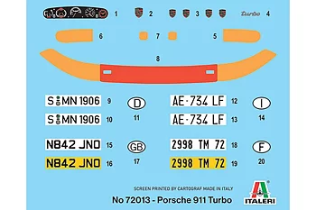 Complete model set: Porsche 911 Turbo 1/24
