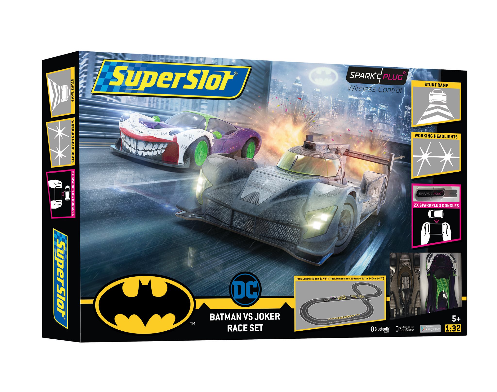 Superslot Spark Plug 1/32 Batman vs Joker Race set