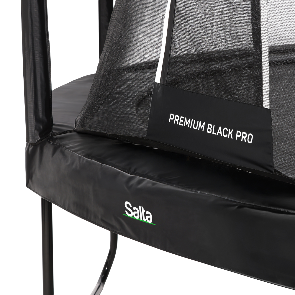Salta Premium Black Pro ⌀ 460 cm inkl. skyddsnät Svart med omlotti ngång - INKL FRAKT! - NU ÅTER I LAGER! - 3