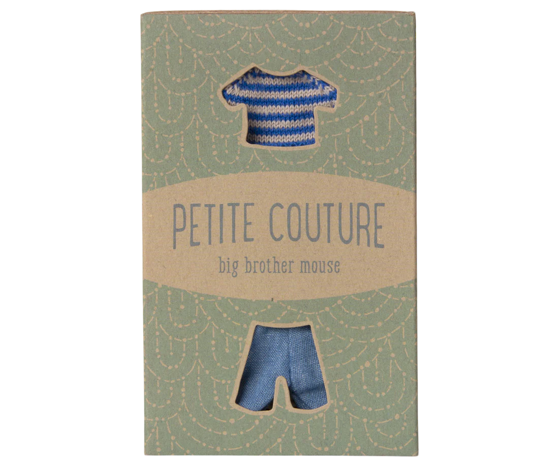 Maileg - Knitted sweater and pants, Big brother mouse - 4