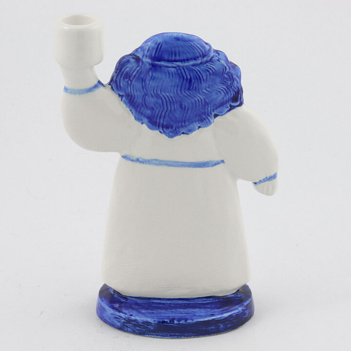 リサラーソン  Goebel社  青/白色のキャンドルホルダー 『Maid』 14cm  1987年