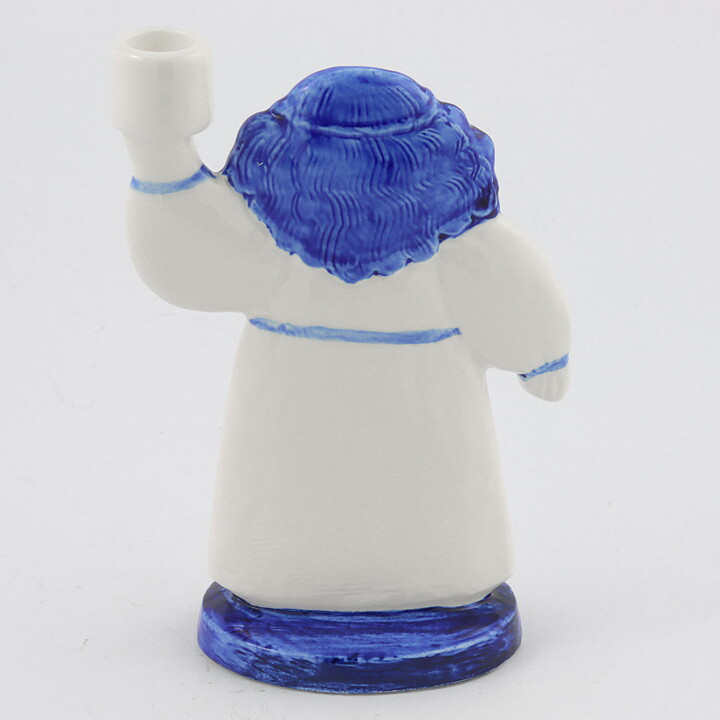 Lisa Larson (Goebel 1987) Blue/White Candleholder Maid 14 cm