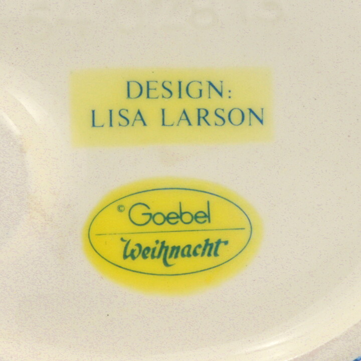 Lisa Larson (Goebel 1987) Blue/White Candleholder Maid 14 cm