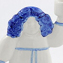 リサラーソン  Goebel社  青/白色のキャンドルホルダー 『Maid』 14cm  1987年