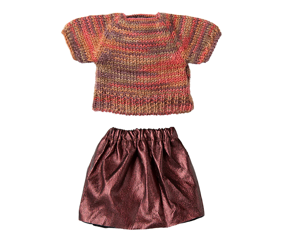 Maileg - Skirt and knitted blouse, Mum mouse
