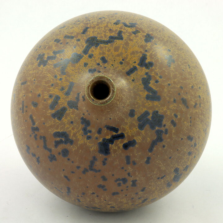 Lasse Östman (1976) Unique Brown/Blue Swelling Vase 15 cm