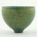 イサク・イサクソン  一点もの  緑色のボウル  結晶釉  茶碗  (12cm)  2000年代  #14