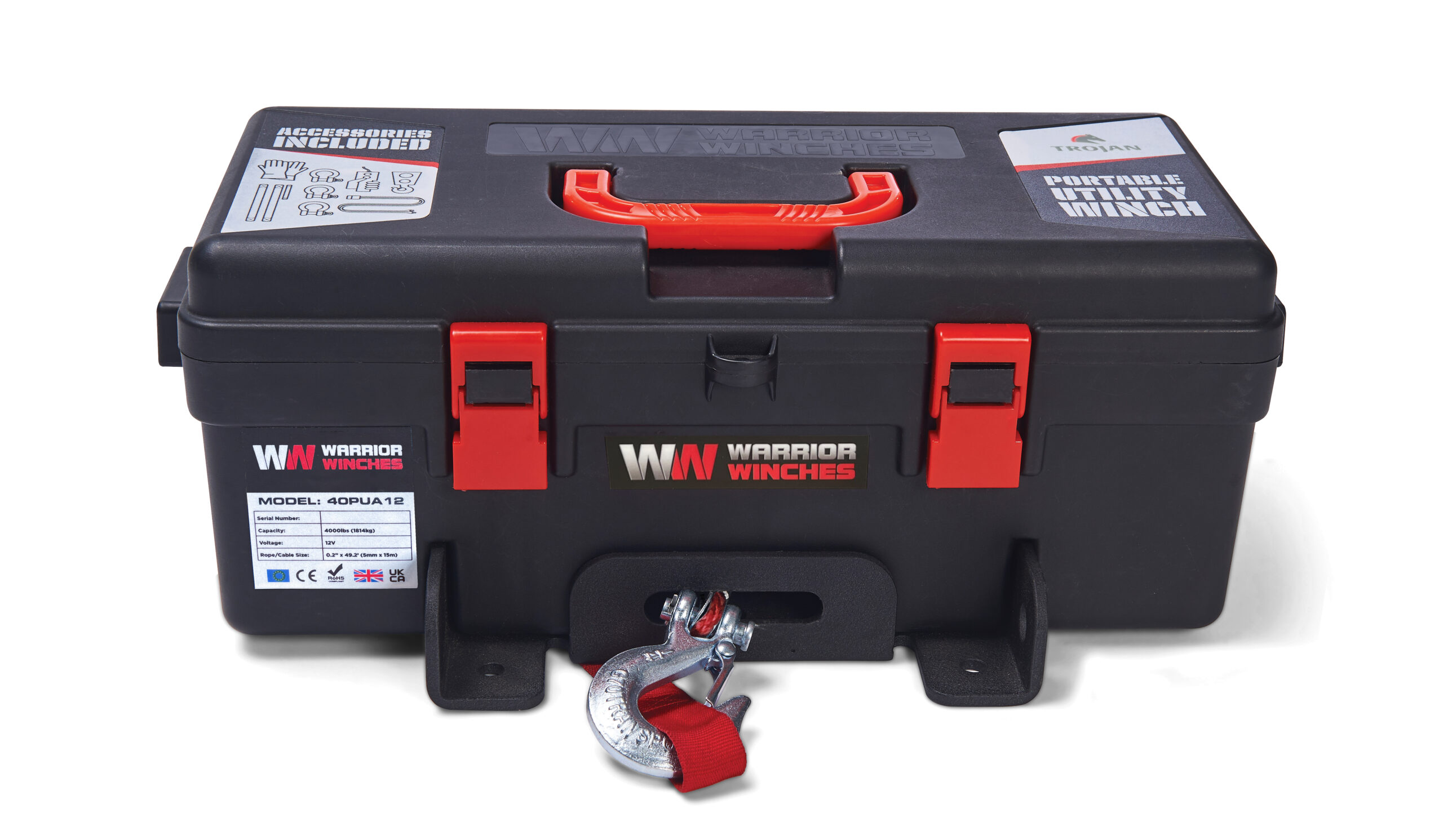 Warrior Trojan 4000 portabel dragvinsch  / Maxlast: 1814 kg