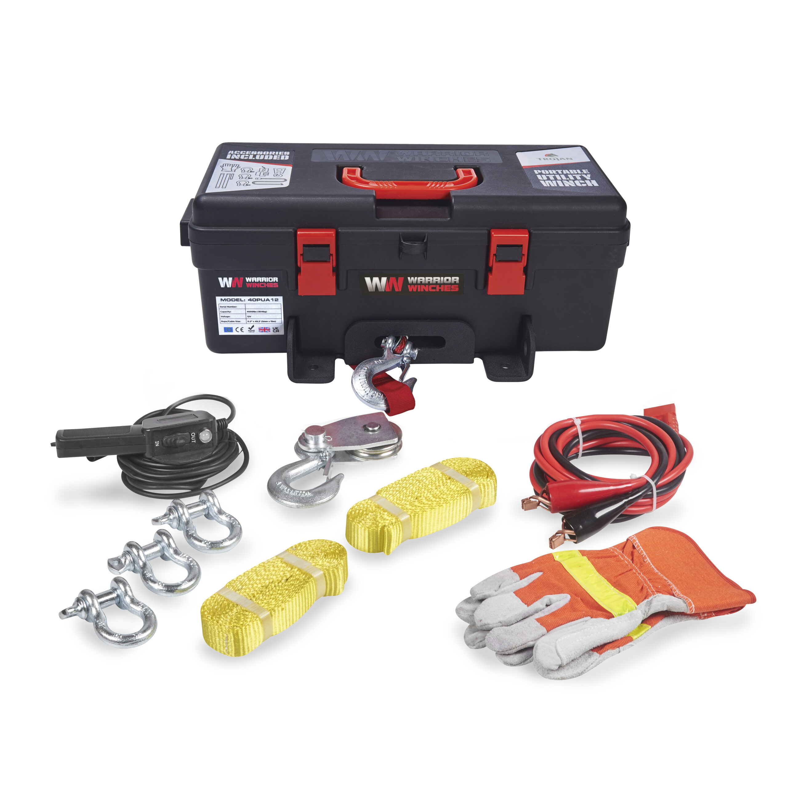 Warrior Trojan 4000 portabel dragvinsch  / Maxlast: 1814 kg - 4
