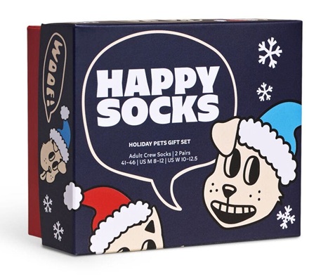 2-Pack Happy Socks Holiday Cat & Dog Socks Gift Set - 2