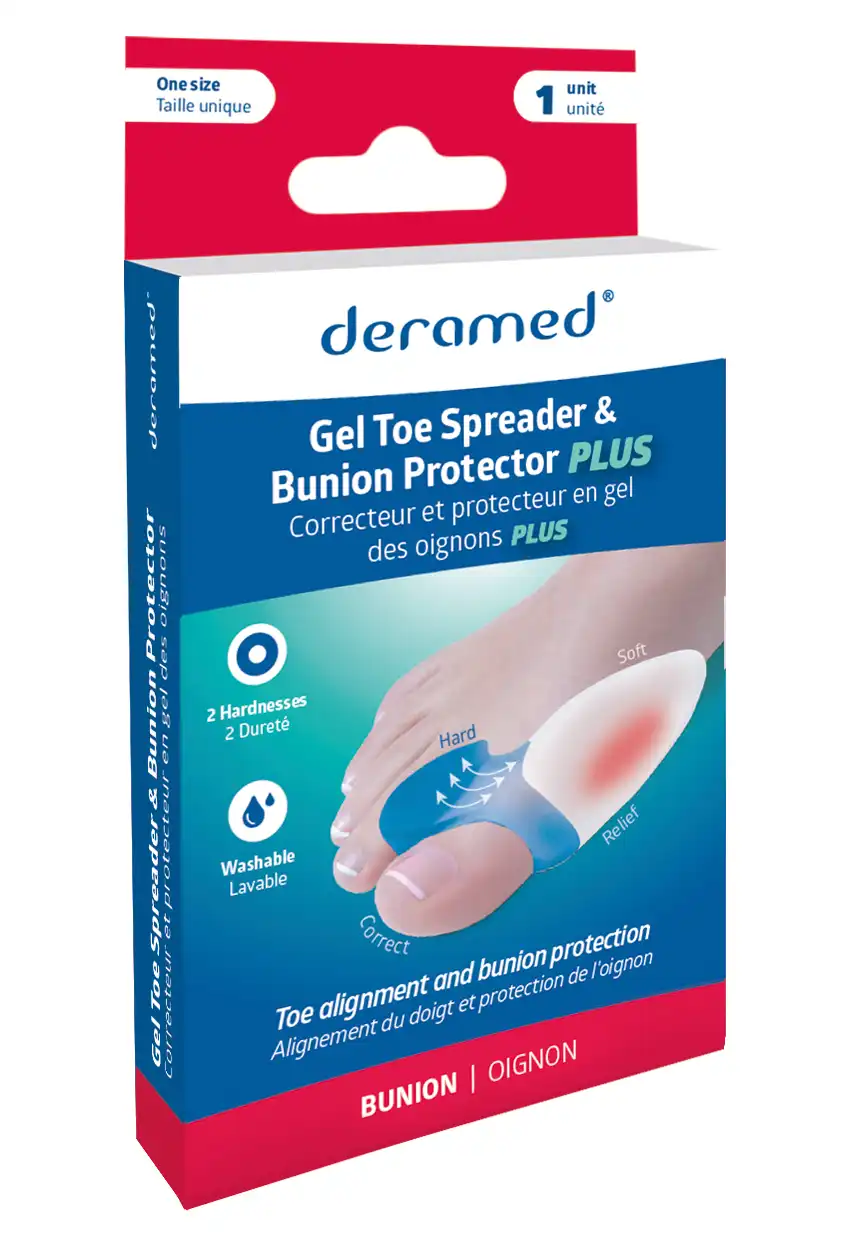 Deramed – Tåseparator og beskyttelse mot hallux valgus i gelé - 2
