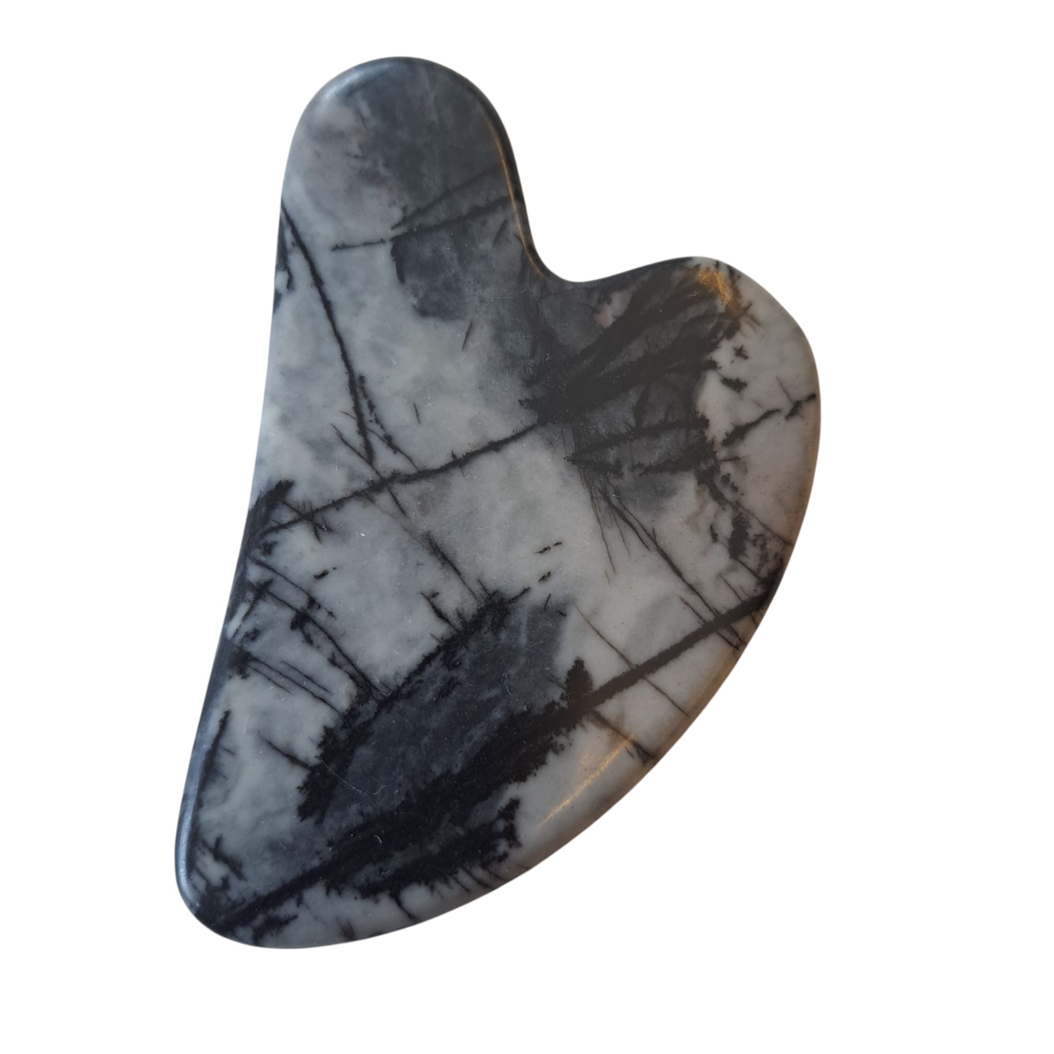 Heart Shaped Gua Sha  Massager, Picasso Stone - 2