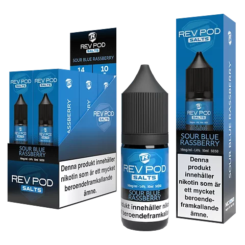 REV POD Salt Sour Blue Raspberry 50/50 14 mg