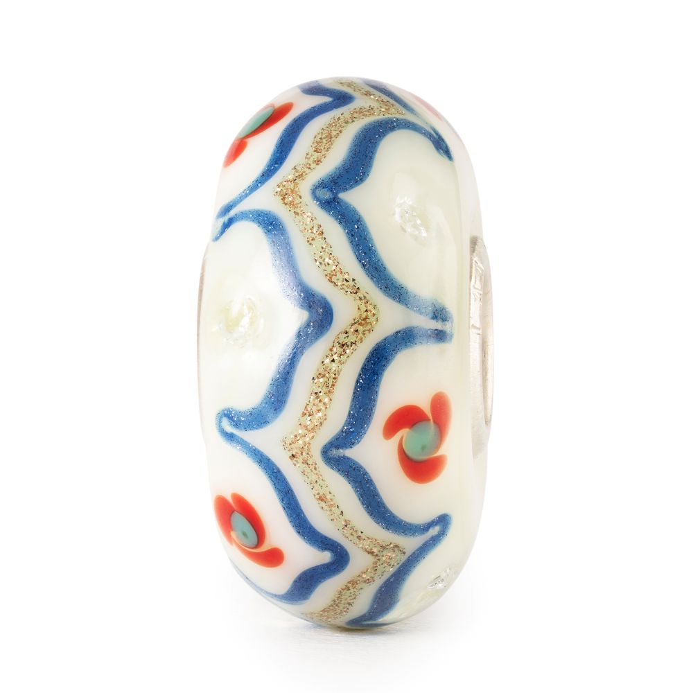 Trollbeads Ivory Blossom Glow glaskula - 2